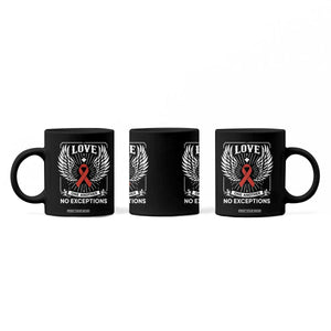 Red Ribbon Christian Coffee Mug Cross Minimal Faith HIV Awareness Religious TS14 Print Your Wear