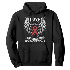 Red Ribbon Christian Hoodie Cross Minimal Faith HIV Awareness Religious TS14 Black Print Your Wear