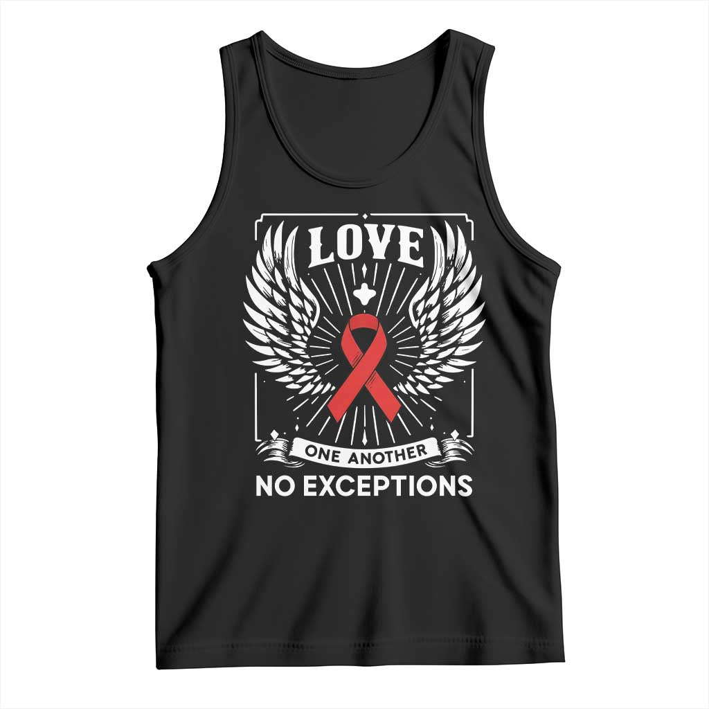 Red Ribbon Christian Tank Top Cross Minimal Faith HIV Awareness Religious TS14 Black Print Your Wear