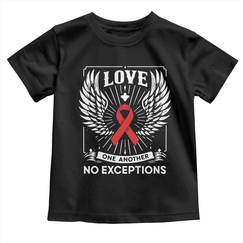 Red Ribbon Christian Toddler T Shirt Cross Minimal Faith HIV Awareness Religious TS14 Black Print Your Wear