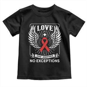 Red Ribbon Christian Toddler T Shirt Cross Minimal Faith HIV Awareness Religious TS14 Black Print Your Wear