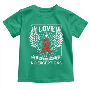 Red Ribbon Christian Toddler T Shirt Cross Minimal Faith HIV Awareness Religious TS14 Irish Green Print Your Wear