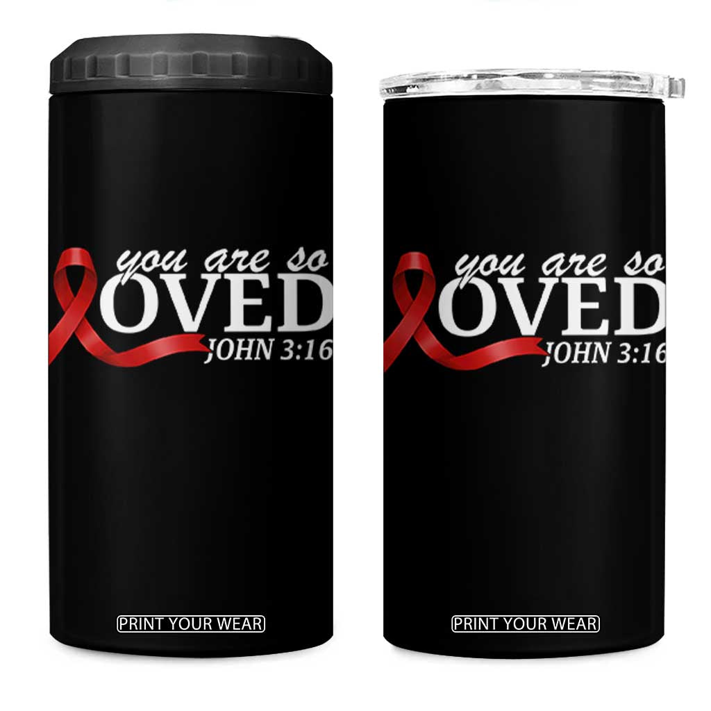 Red Ribbon Christian 4 in 1 Can Cooler Tumbler Cross Bible Verse Inspirational Religious Faith TS14 One Size: 16 oz Black Print Your Wear