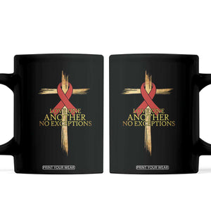 Red Ribbon Christian Coffee Mug Cross Bible Verse TS14 Black Print Your Wear