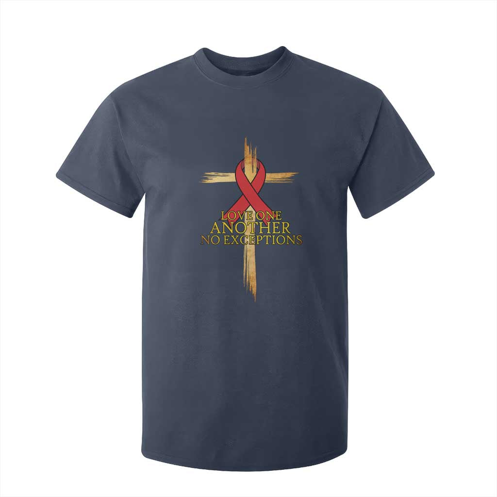 Red Ribbon Christian T Shirt For Kid Cross Bible Verse TS14 Navy Print Your Wear
