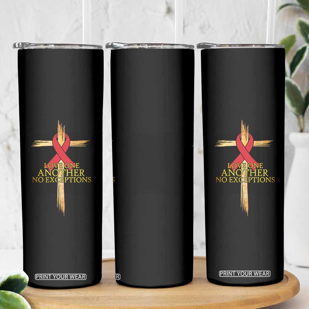 Red Ribbon Christian Skinny Tumbler Cross Bible Verse TS14 Print Your Wear
