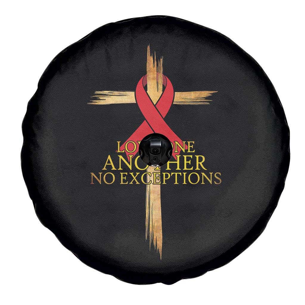 Red Ribbon Christian Spare Tire Cover Cross Bible Verse TS14 Print Your Wear