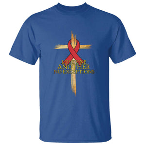 Red Ribbon Christian T Shirt Cross Bible Verse TS14 Royal Blue Print Your Wear