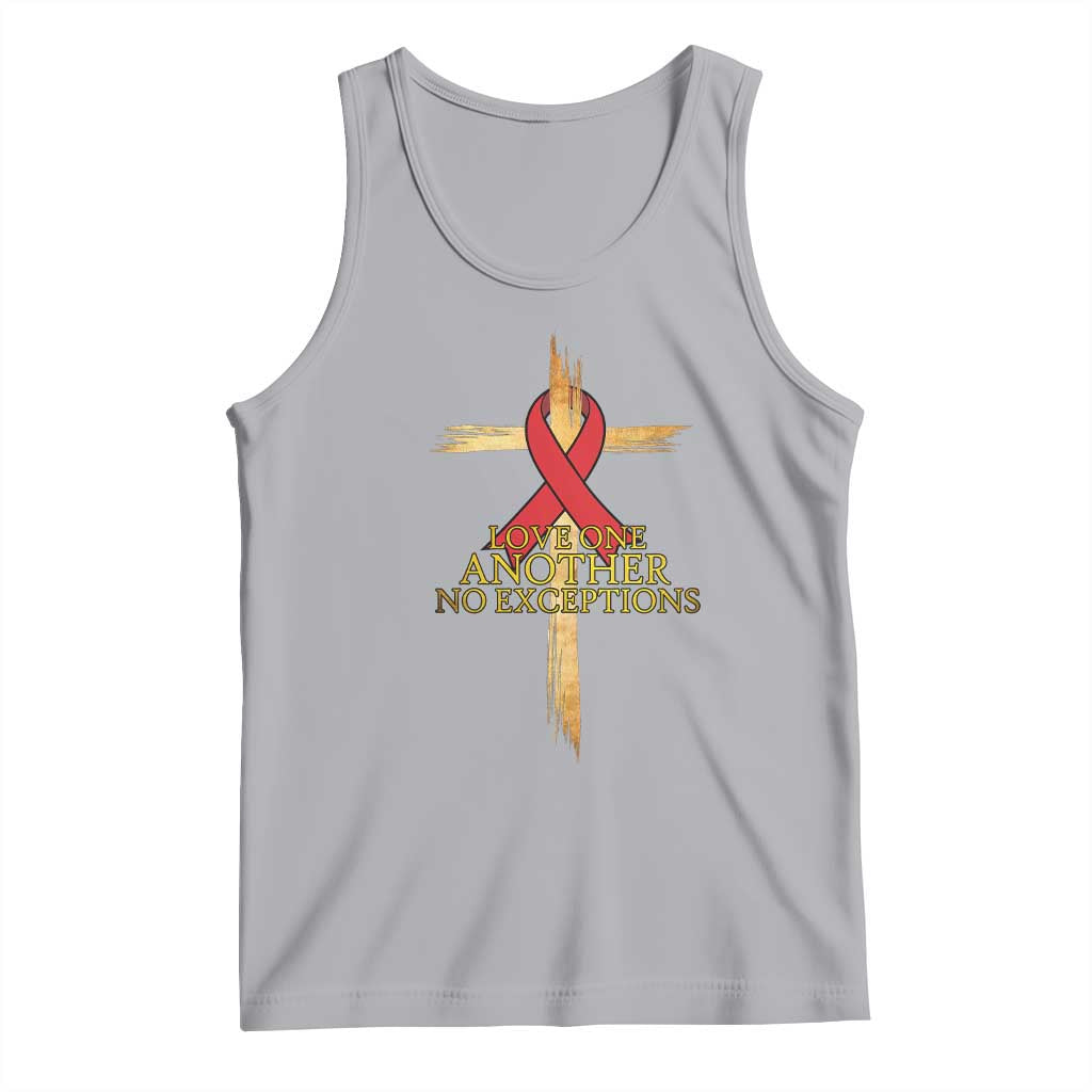 Red Ribbon Christian Tank Top Cross Bible Verse TS14 Athletic Heather Print Your Wear