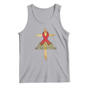 Red Ribbon Christian Tank Top Cross Bible Verse TS14 Athletic Heather Print Your Wear