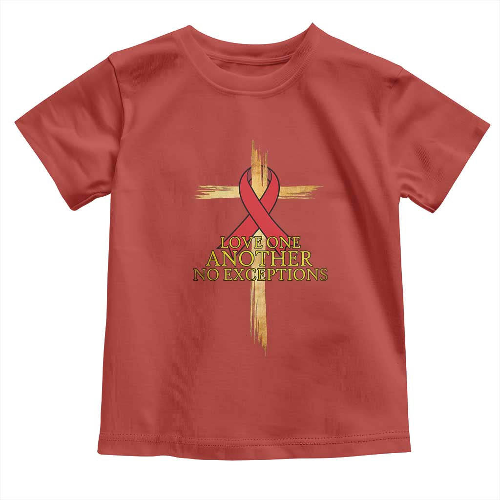 Red Ribbon Christian Toddler T Shirt Cross Bible Verse TS14 Red Print Your Wear