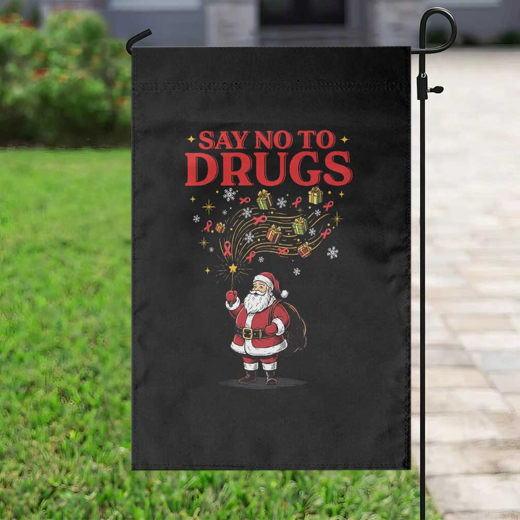 Santa Christmas Garden Flag AIDS Awwanrness Red Ribbon HIV Support TS14 Print Your Wear