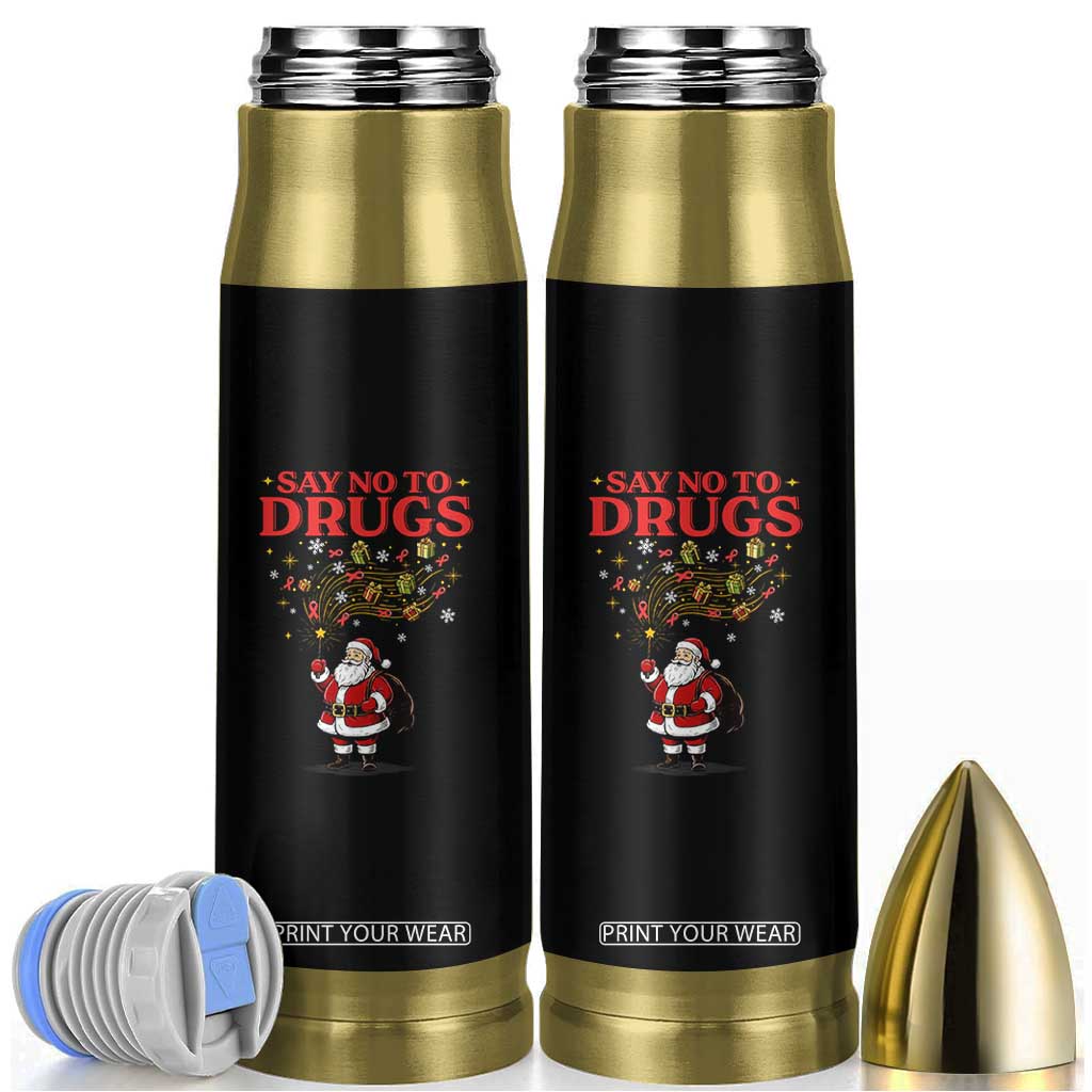 Santa Christmas Bullet Tumbler AIDS Awwanrness Red Ribbon HIV Support TS14 Black Print Your Wear