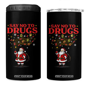 Santa Christmas 4 in 1 Can Cooler Tumbler AIDS Awwanrness Red Ribbon HIV Support TS14 One Size: 16 oz Black Print Your Wear