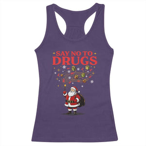 Santa Christmas Racerback Tank Top AIDS Awwanrness Red Ribbon HIV Support TS14 Purple Print Your Wear