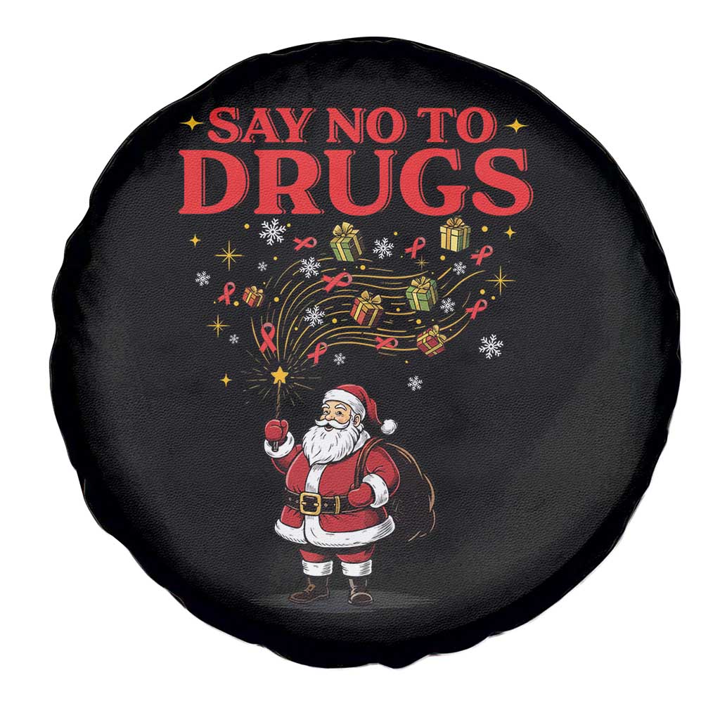 Santa Christmas Spare Tire Cover AIDS Awwanrness Red Ribbon HIV Support TS14 Print Your Wear