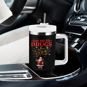 Santa Christmas Tumbler With Handle AIDS Awwanrness Red Ribbon HIV Support TS14 Print Your Wear