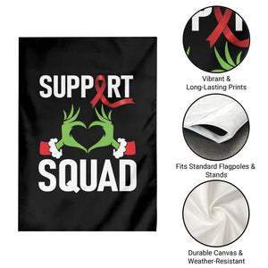 Red Ribbon AIDS Awareness Garden Flag Elf Hand Christmas HIV Support TS14 Print Your Wear