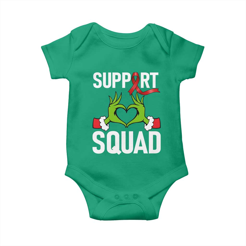 Red Ribbon AIDS Awareness Baby Onesie Elf Hand Christmas HIV Support TS14 Irish Green Print Your Wear