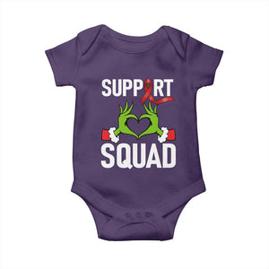 Red Ribbon AIDS Awareness Baby Onesie Elf Hand Christmas HIV Support TS14 Purple Print Your Wear