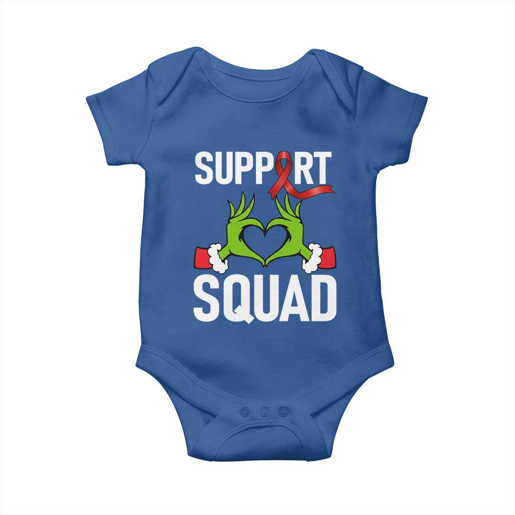 Red Ribbon AIDS Awareness Baby Onesie Elf Hand Christmas HIV Support TS14 Royal Blue Print Your Wear