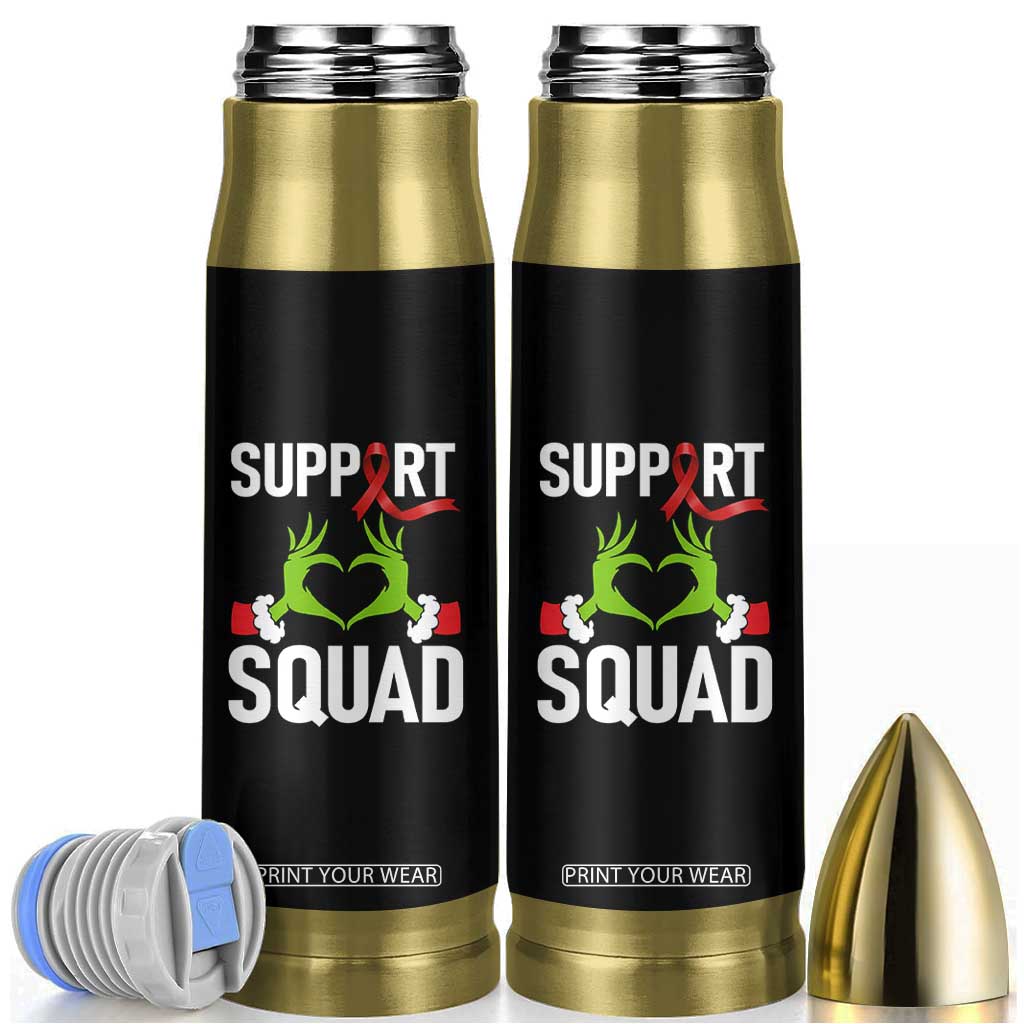 Red Ribbon AIDS Awareness Bullet Tumbler Elf Hand Christmas HIV Support TS14 Black Print Your Wear