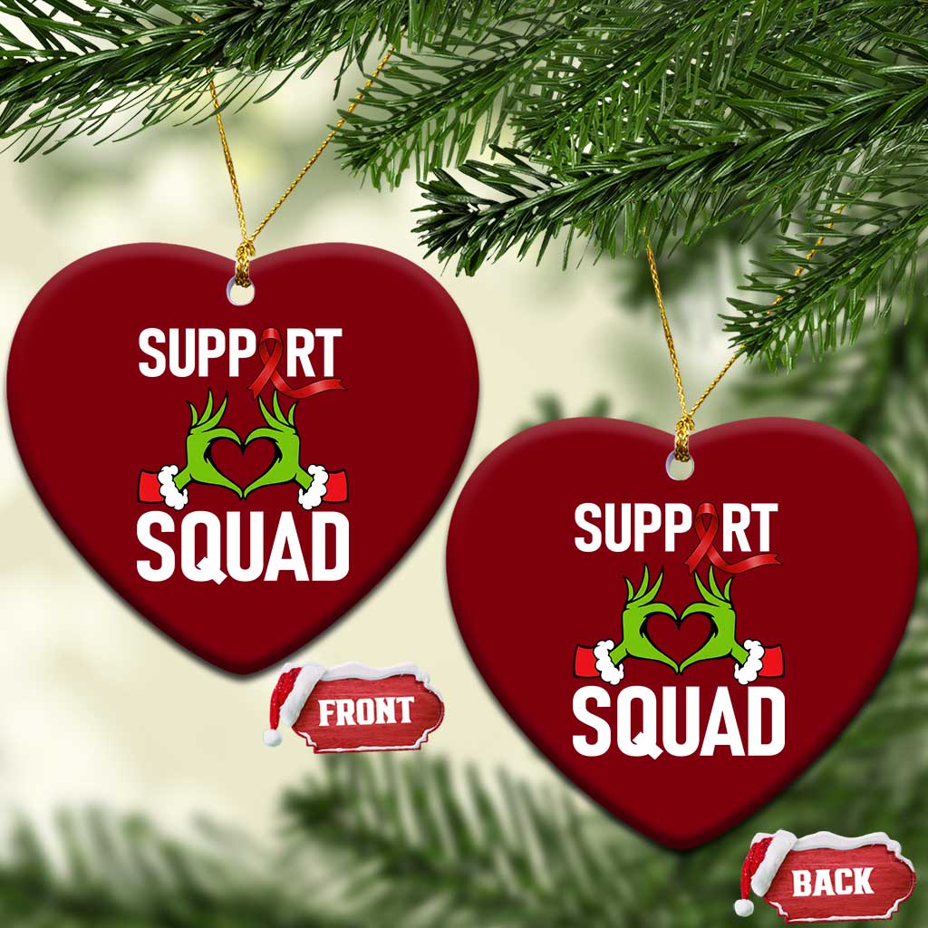 Red Ribbon AIDS Awareness Ceramic Ornament Elf Hand Christmas HIV Support TS14 Print Your Wear