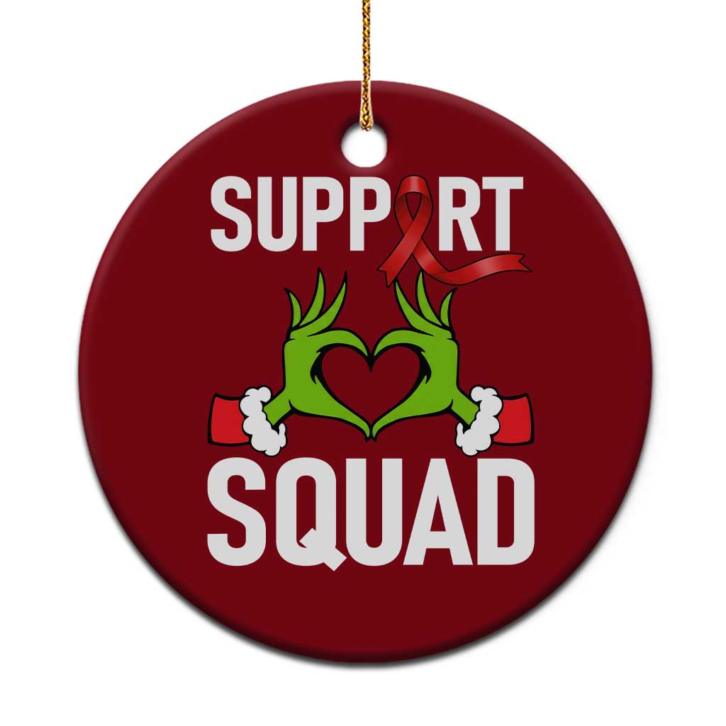 Red Ribbon AIDS Awareness Ceramic Ornament Elf Hand Christmas HIV Support TS14 1pc Red Print Your Wear