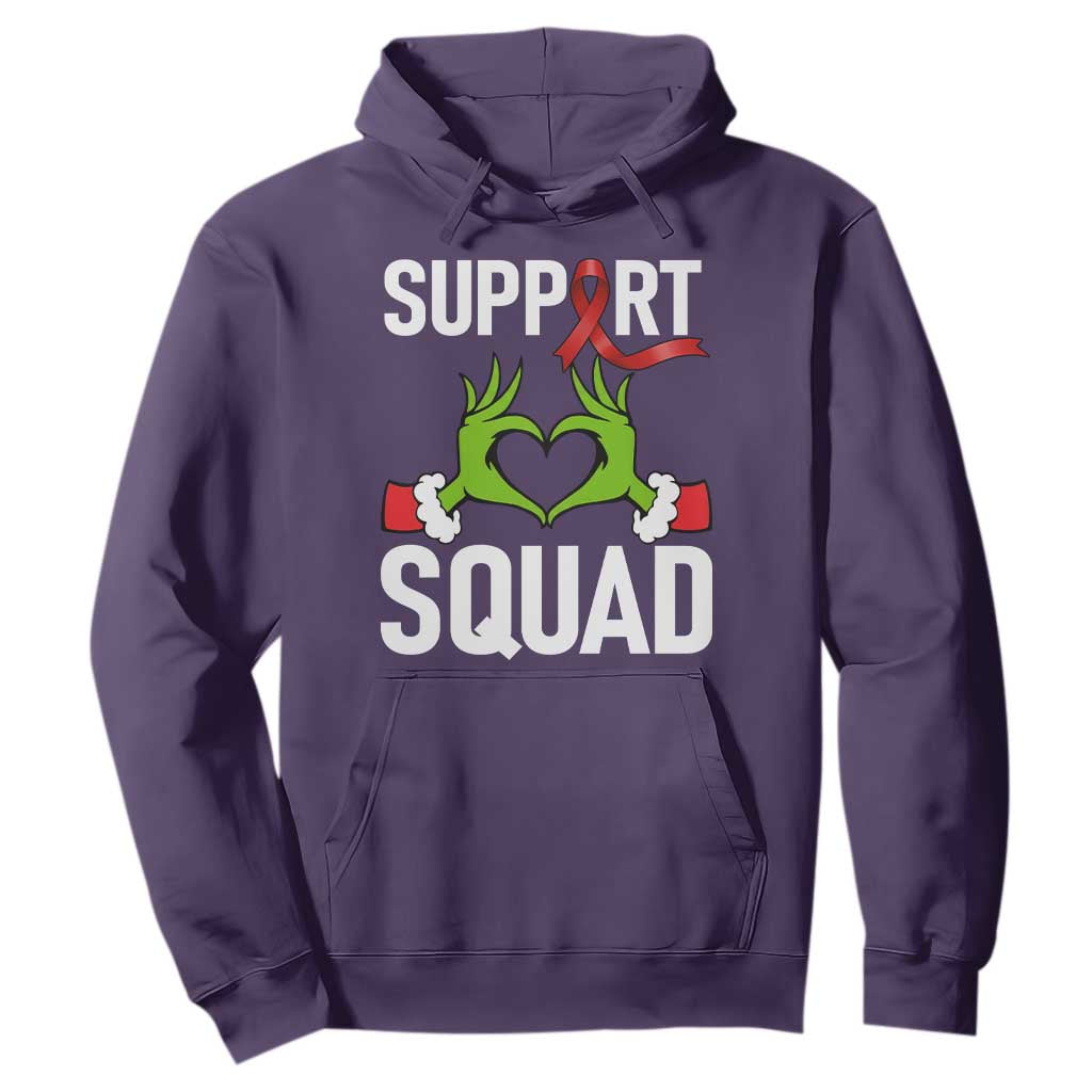 Red Ribbon AIDS Awareness Hoodie Elf Hand Christmas HIV Support TS14 Purple Print Your Wear