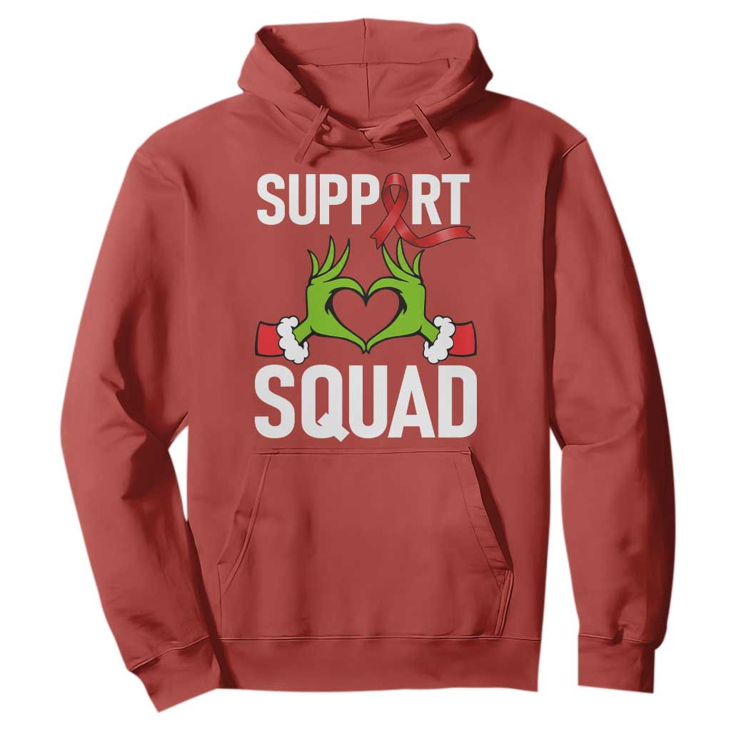Red Ribbon AIDS Awareness Hoodie Elf Hand Christmas HIV Support TS14 Red Print Your Wear