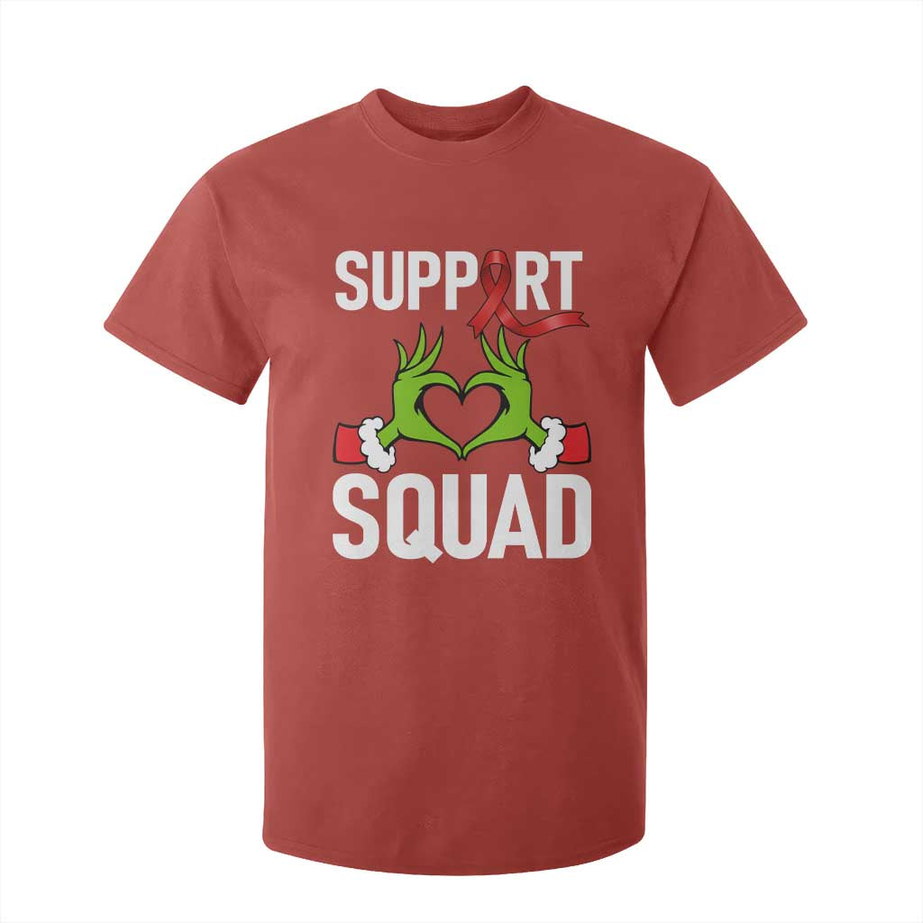 Red Ribbon AIDS Awareness T Shirt For Kid Elf Hand Christmas HIV Support TS14 Red Print Your Wear