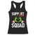Red Ribbon AIDS Awareness Racerback Tank Top Elf Hand Christmas HIV Support - Print Your Wear