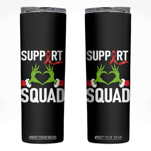 Red Ribbon AIDS Awareness Skinny Tumbler Elf Hand Christmas HIV Support TS14 Black Print Your Wear