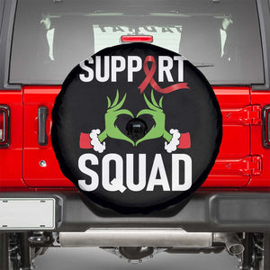 Red Ribbon AIDS Awareness Spare Tire Cover Elf Hand Christmas HIV Support TS14 Black Print Your Wear