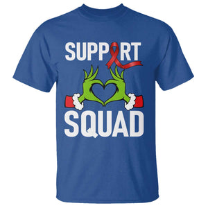 Red Ribbon AIDS Awareness T Shirt Elf Hand Christmas HIV Support TS14 Royal Blue Print Your Wear