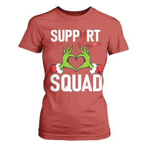 Red Ribbon AIDS Awareness T Shirt For Women Elf Hand Christmas HIV Support TS14 Red Print Your Wear