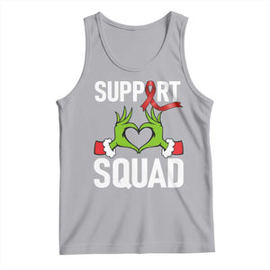 Red Ribbon AIDS Awareness Tank Top Elf Hand Christmas HIV Support TS14 Athletic Heather Print Your Wear