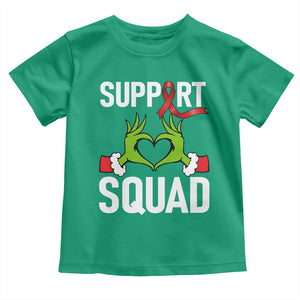 Red Ribbon AIDS Awareness Toddler T Shirt Elf Hand Christmas HIV Support TS14 Irish Green Print Your Wear