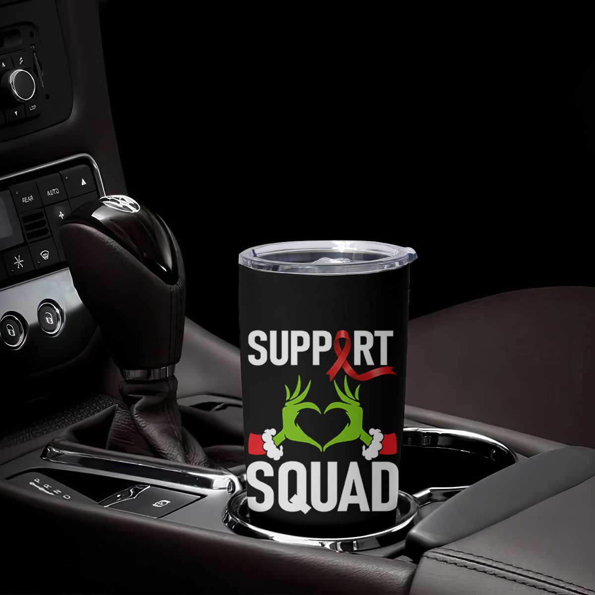 Red Ribbon AIDS Awareness Tumbler Cup Elf Hand Christmas HIV Support TS14 Print Your Wear