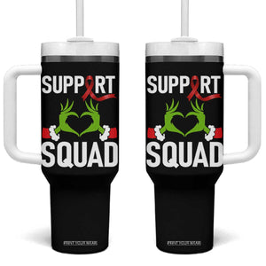 Red Ribbon AIDS Awareness Tumbler With Handle Elf Hand Christmas HIV Support TS14 One Size: 40 oz Black Print Your Wear