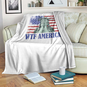 Funny American Throw Blanket Statue of Liberty WTF USA Freedom Satire TS14 Print Your Wear