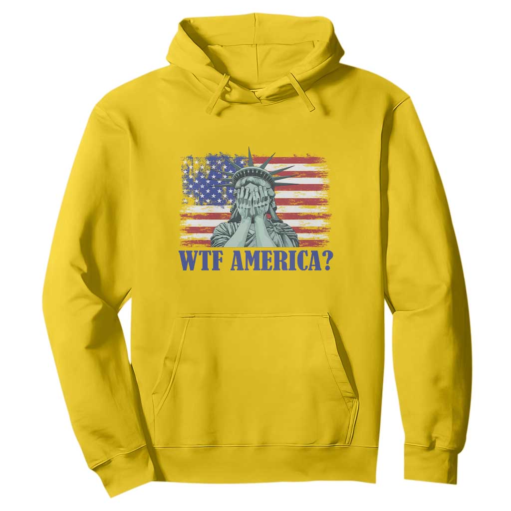 Funny American Hoodie Statue of Liberty WTF USA Freedom Satire TS14 Daisy Print Your Wear