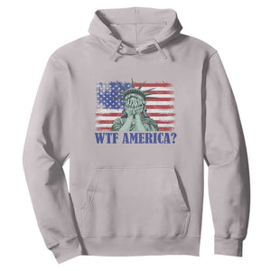 Funny American Hoodie Statue of Liberty WTF USA Freedom Satire TS14 Ice Gray Print Your Wear