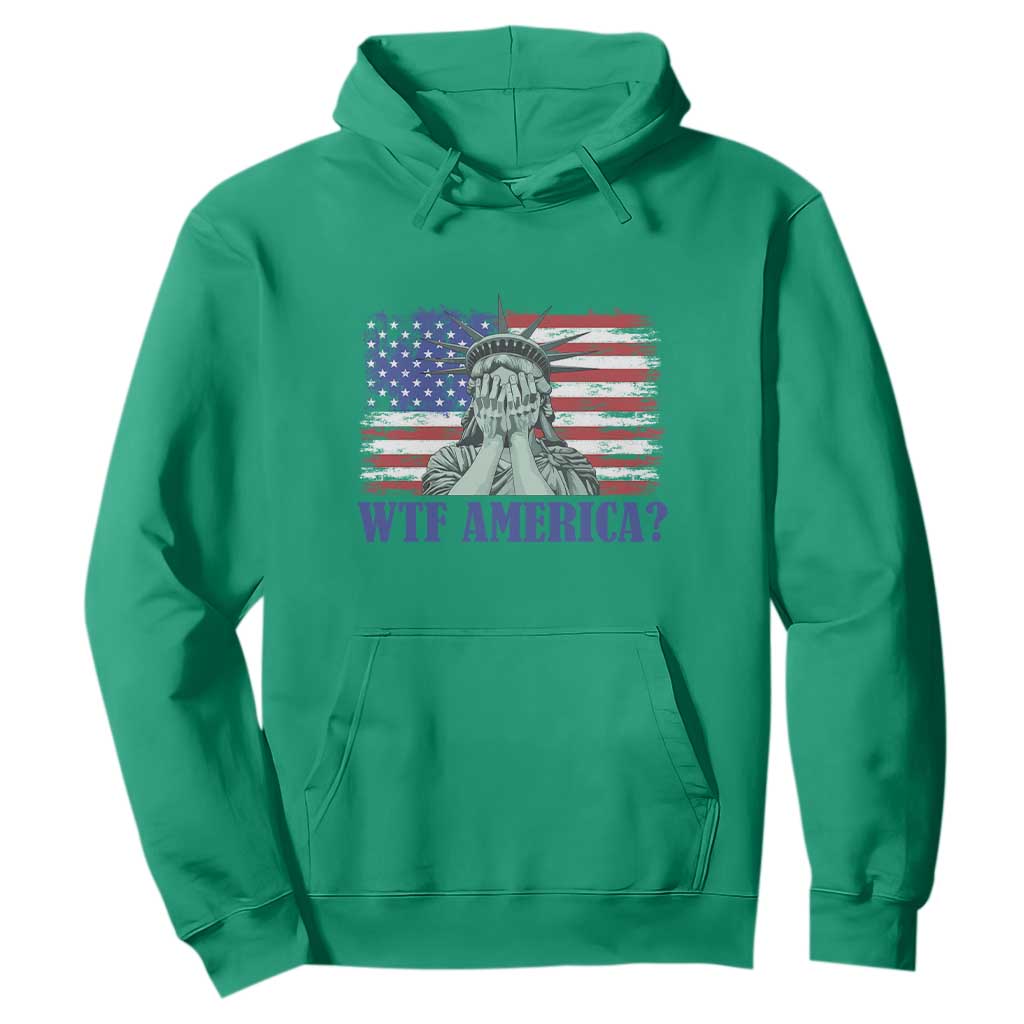 Funny American Hoodie Statue of Liberty WTF USA Freedom Satire TS14 Irish Green Print Your Wear