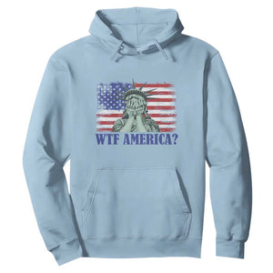 Funny American Hoodie Statue of Liberty WTF USA Freedom Satire TS14 Light Blue Print Your Wear