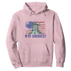 Funny American Hoodie Statue of Liberty WTF USA Freedom Satire TS14 Light Pink Print Your Wear