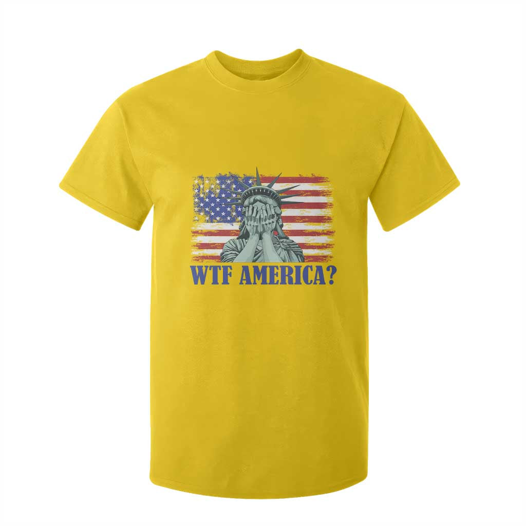 Funny American T Shirt For Kid Statue of Liberty WTF USA Freedom Satire TS14 Daisy Print Your Wear