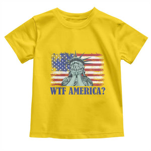 Funny American Toddler T Shirt Statue of Liberty WTF USA Freedom Satire TS14 Daisy Print Your Wear