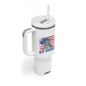 Funny American Tumbler With Handle Statue of Liberty WTF USA Freedom Satire TS14 Print Your Wear