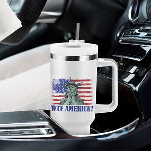 Funny American Tumbler With Handle Statue of Liberty WTF USA Freedom Satire TS14 Print Your Wear